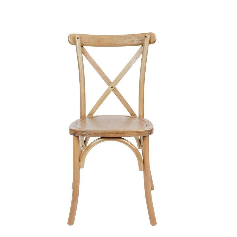 Landelijke houten cross eetkamerstoelen Silea alsie  987, Huis en Inrichting, Stoelen, Ophalen, Nieuw, Bruin, Vijf, Zes of meer stoelen