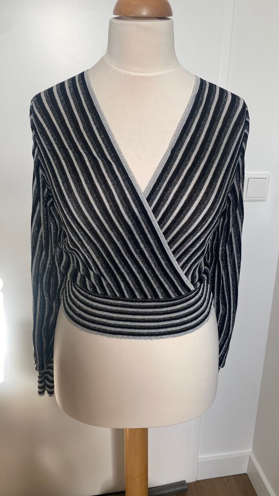 Glittertop, Maat 38/40 (M), Verzenden, Zwart, Nieuw