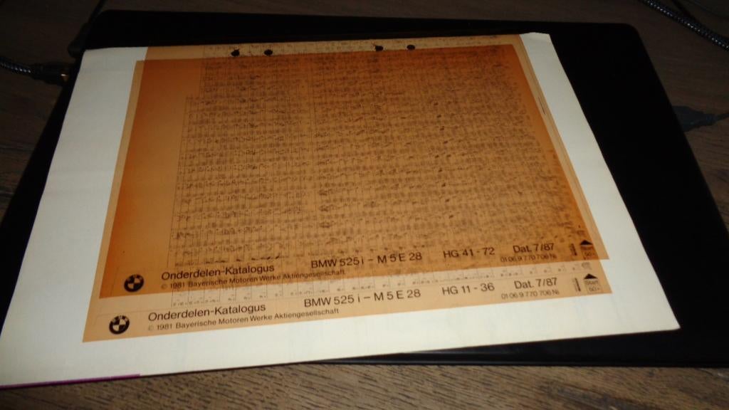 Microfische Onderdelenboek Set   BMW 525i - M 5 E 28, Verzenden, Zo goed als nieuw, BMW