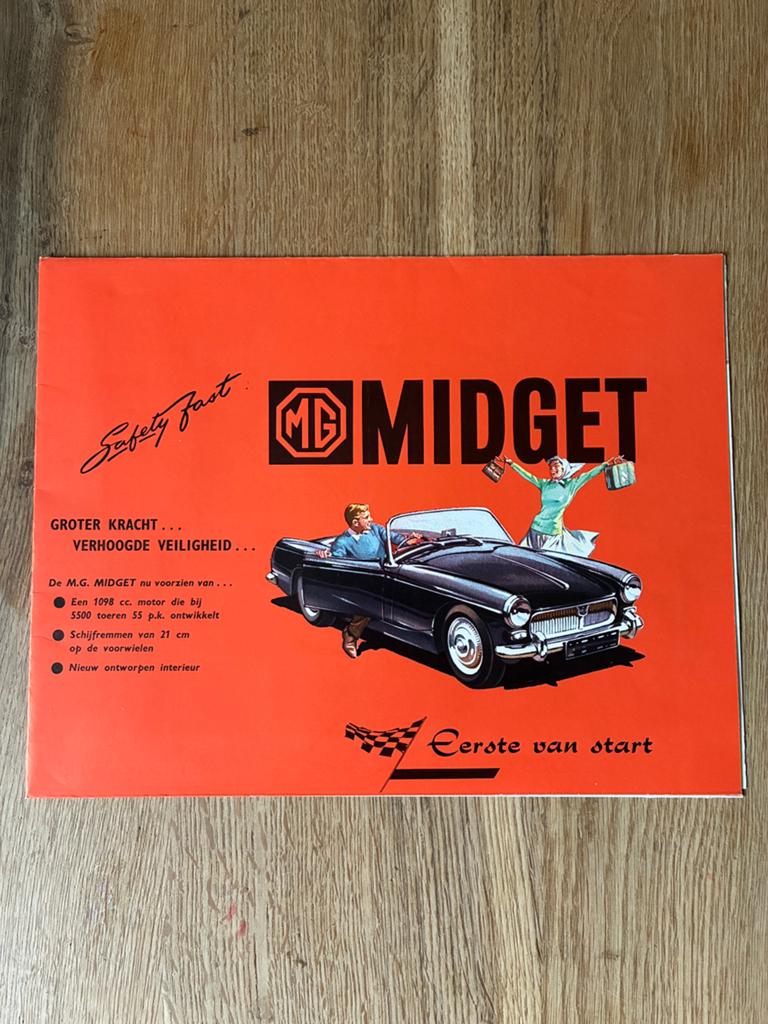 MG Midget brochure, Ophalen of Verzenden, Zo goed als nieuw, Overige merken