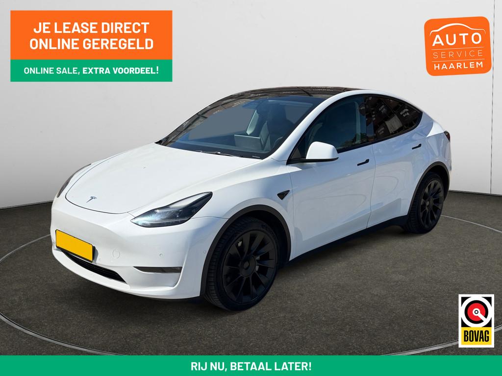 Tesla Model Y Long Range AWD 75 kWh SOH 88,1%, 2x Laders, Fu, Auto's, Tesla, Automaat, Gebruikt, Met garantie (alle), Wit