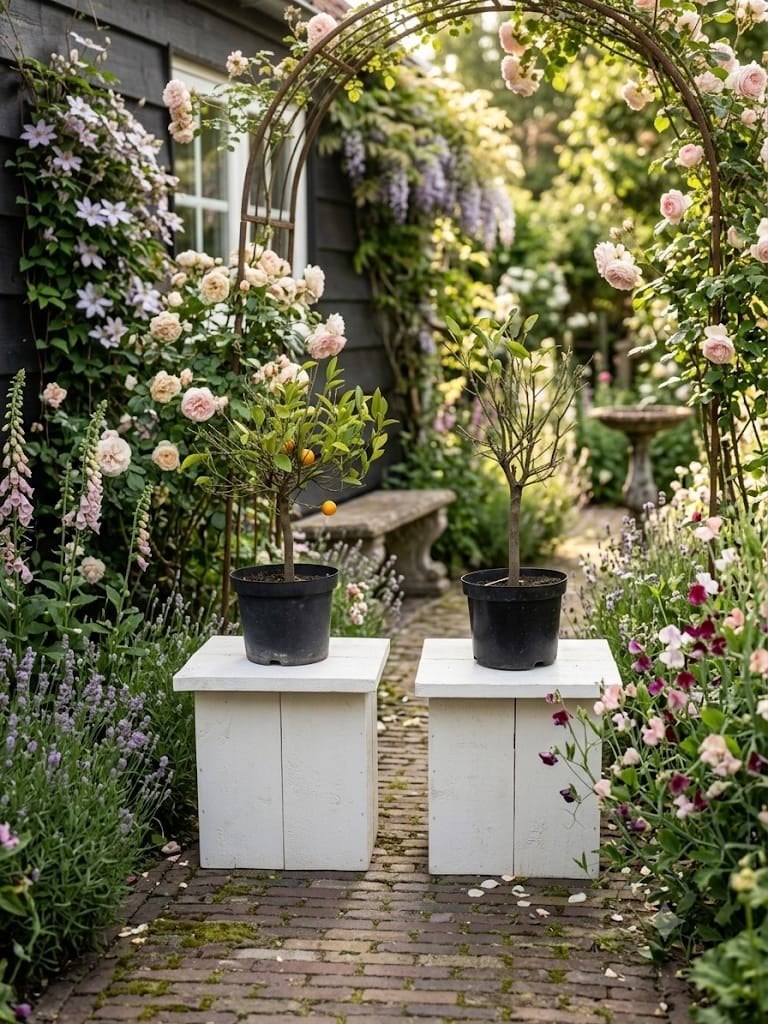 2 Witte bijzettafeltjes van steigerhout - tuin/veranda, Ophalen of Verzenden, Vierkant, Minder dan 55 cm, 45 tot 60 cm