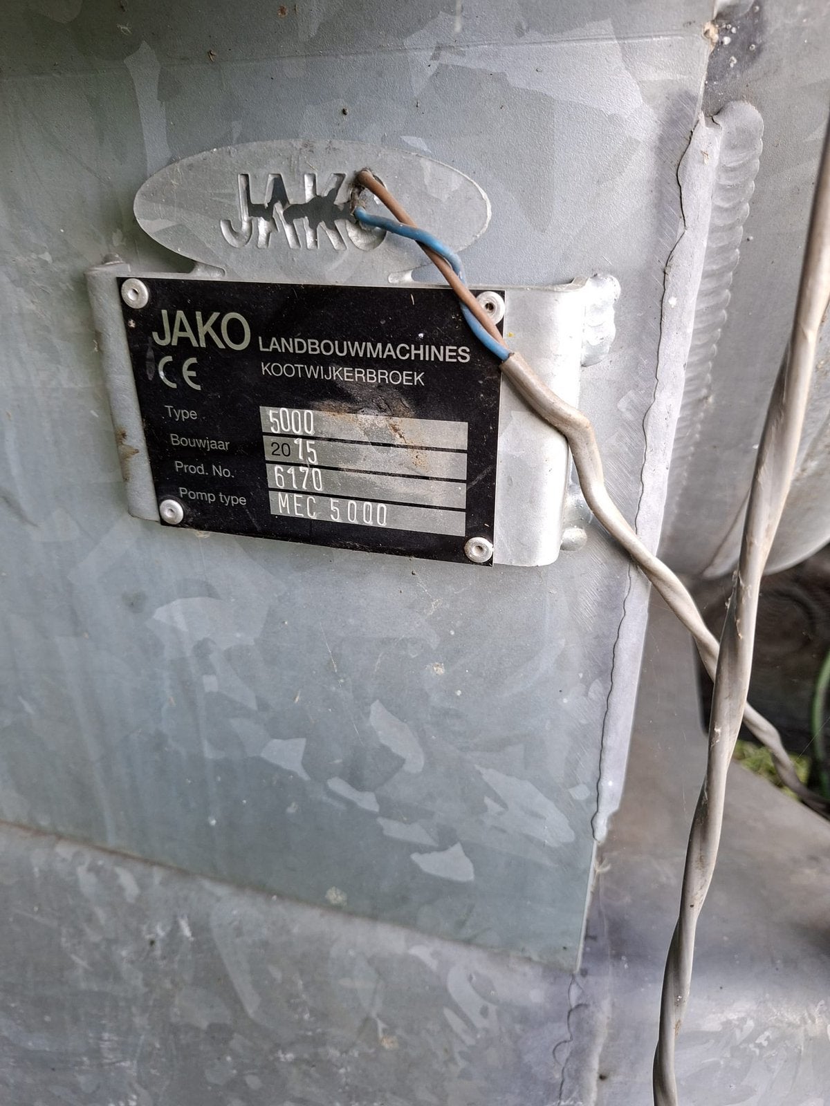 Jako mesttank 5000 liter, Ophalen