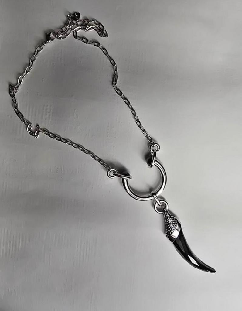 Swarovski ketting, Sieraden, Tassen en Uiterlijk, Kettingen, Overige materialen, Verstelbaar, Zwart, Ophalen of Verzenden