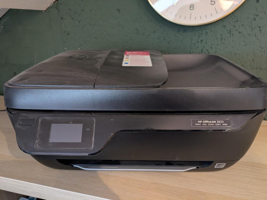 HP OfficeJet 3833 All-in-One Printer, Computers en Software, Ophalen, Gebruikt, Inkjetprinter, All-in-one