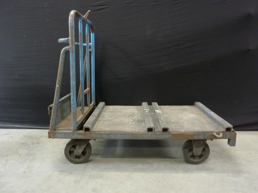 Zware transportwagen / magazijnkar / Vintage kar staal, Doe-het-zelf en Verbouw, Transportwagens, Gebruikt, Transportkar, Handelsonderneming Hendriksen
