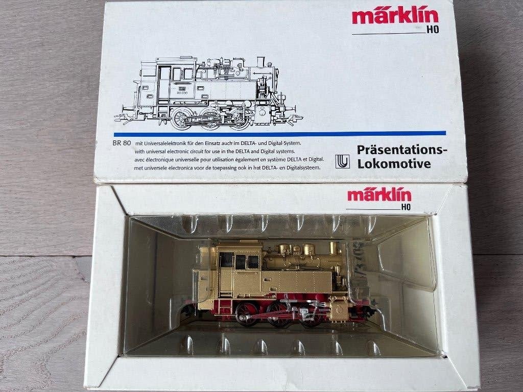 Marklin ho BR 80 nieuw Prasentations Lokomotive locomotief, Wisselstroom, Locomotief, Nieuw, Ophalen of Verzenden