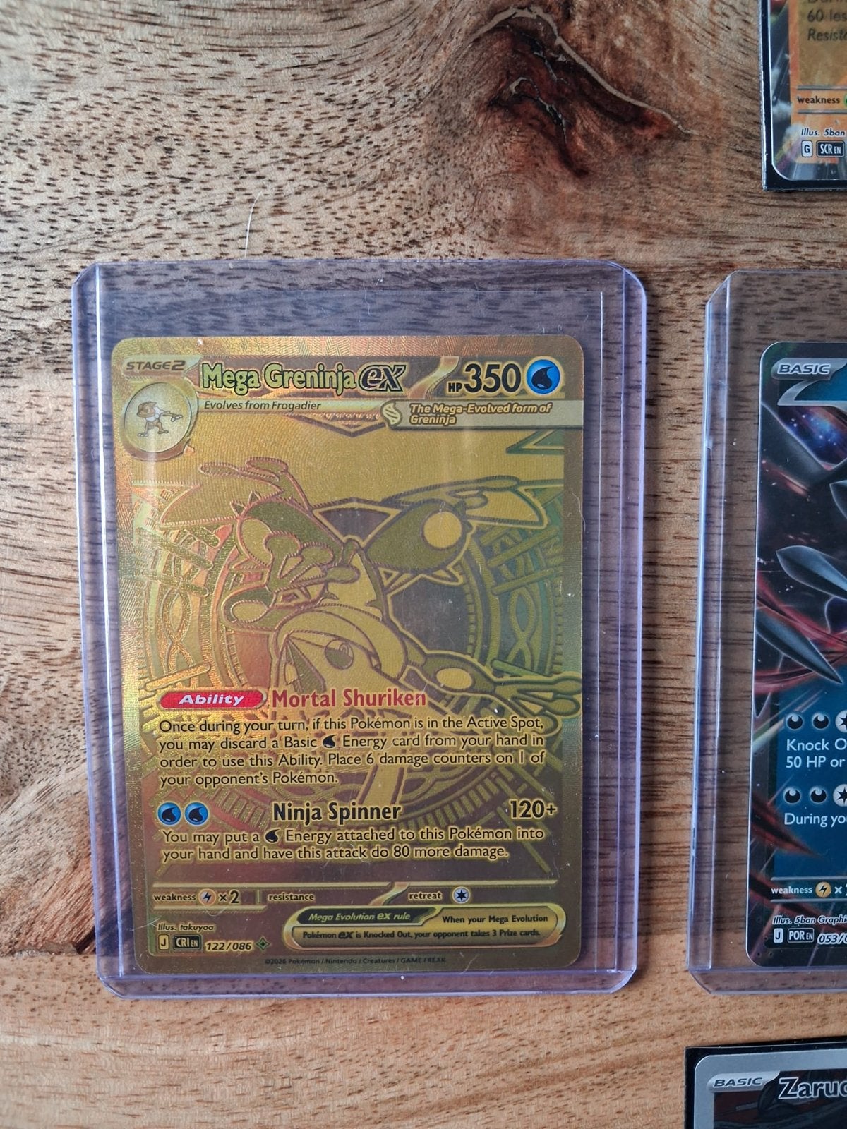 Pokémon Kaarten Collectie - Mega Greninja EX, Leafeon VMAX, Ophalen of Verzenden, Zo goed als nieuw, Meerdere kaarten, Foil