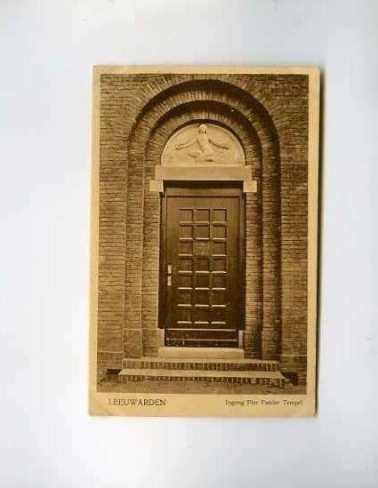 kaart-LEEUWARDEN pier pander tempel, Ophalen of Verzenden, Voor 1920, Friesland