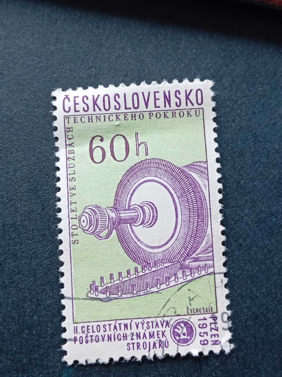 Tsjechoslowakije postzegel 1959 - Technisch Progress, Ophalen of Verzenden