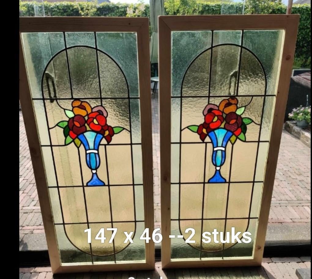 Glas in lood ramen, Ophalen, Gevelraam of Ruit, Minder dan 80 cm, Minder dan 80 cm