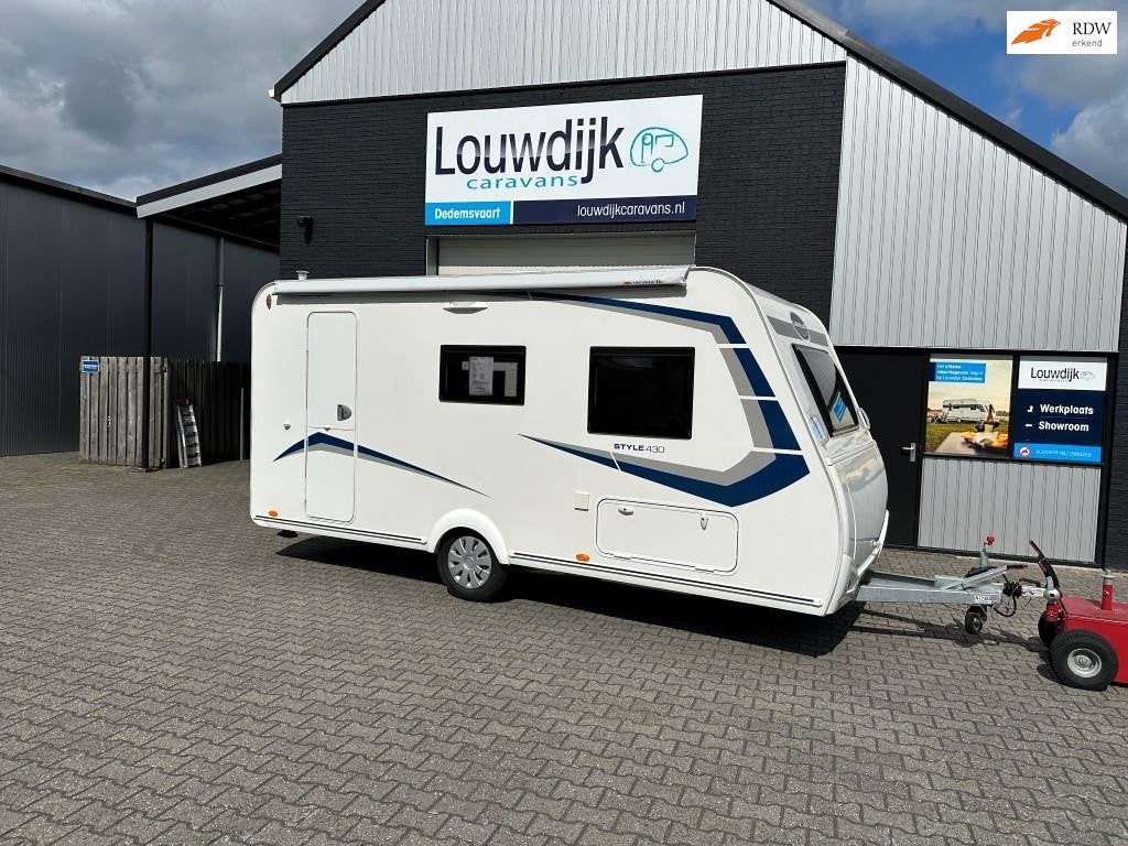 CARAVELAIR Style 430 ’22 (Vastbed 205cm, Treinzit), Vast bed, Bedrijf, Hlouwdijk@ziggo.nl, Louwdijk Caravans