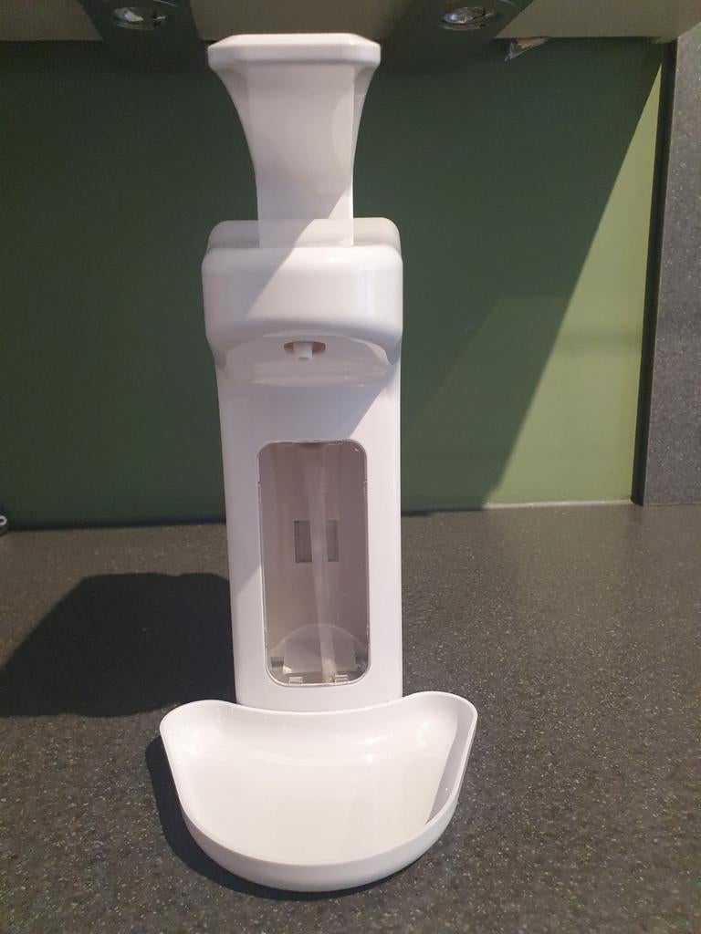 Witte Zeepdispenser met Druipbakje - Zo Goed als Nieuw, Ophalen, Zo goed als nieuw, Wit, Overige typen