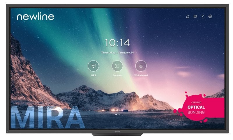 Newline Mira Interactief Digibord 75 inch 4K Utra HD, Ophalen, Gebruikt, Digiboard