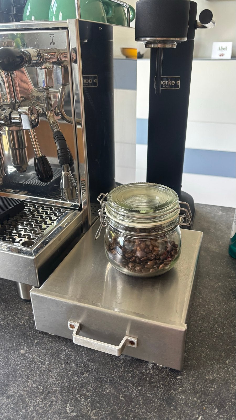 RVS Uitkloplade voor koffie - 19,5x22,5x6,5 cm (bxdxh), Ophalen of Verzenden, Gebruikt