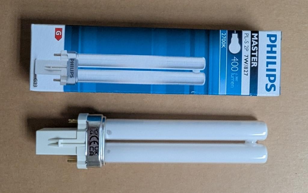 Philips MASTER PL-S 2P TL Lamp 7W/827 G23 2700K, Ophalen of Verzenden, Nieuw, Modern