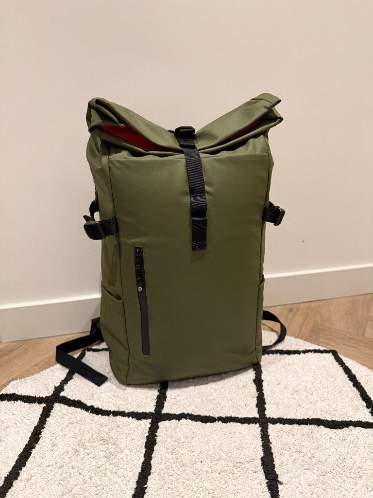 ZGAN groen Stubble & Co rugzak The Roll Top 20l backpack, Overige merken, 25 tot 40 cm, Ophalen of Verzenden, Zo goed als nieuw