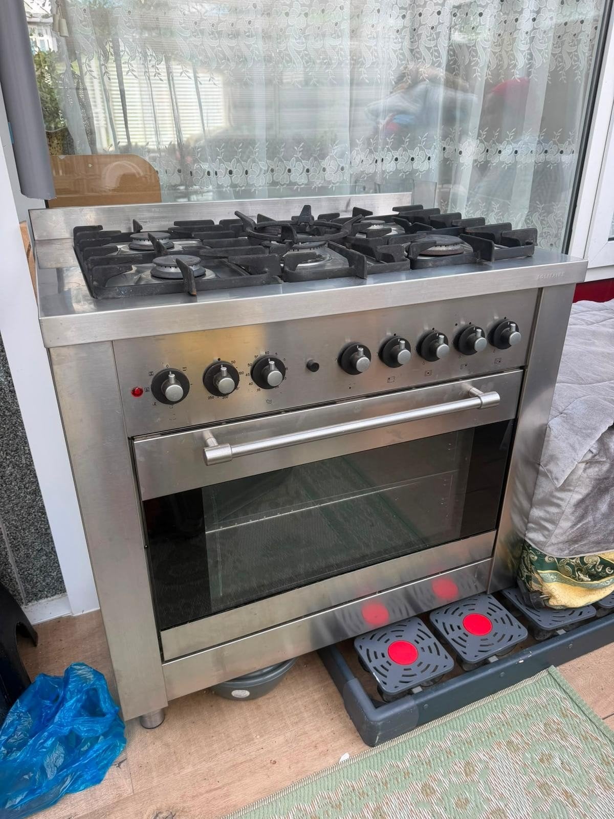 Solitaire Oven met Kookplaat - Gebruikt, in goede staat, Ophalen, Oven, Hete lucht, 60 cm of meer