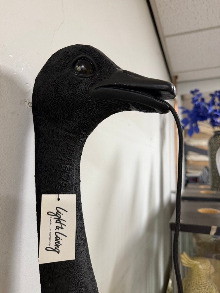 Wandlamp Struisvogel matzwart | nieuwstaat | 280315, Huis en Inrichting, Kunststof, Gebruikt, Zwart, Met schakelaar