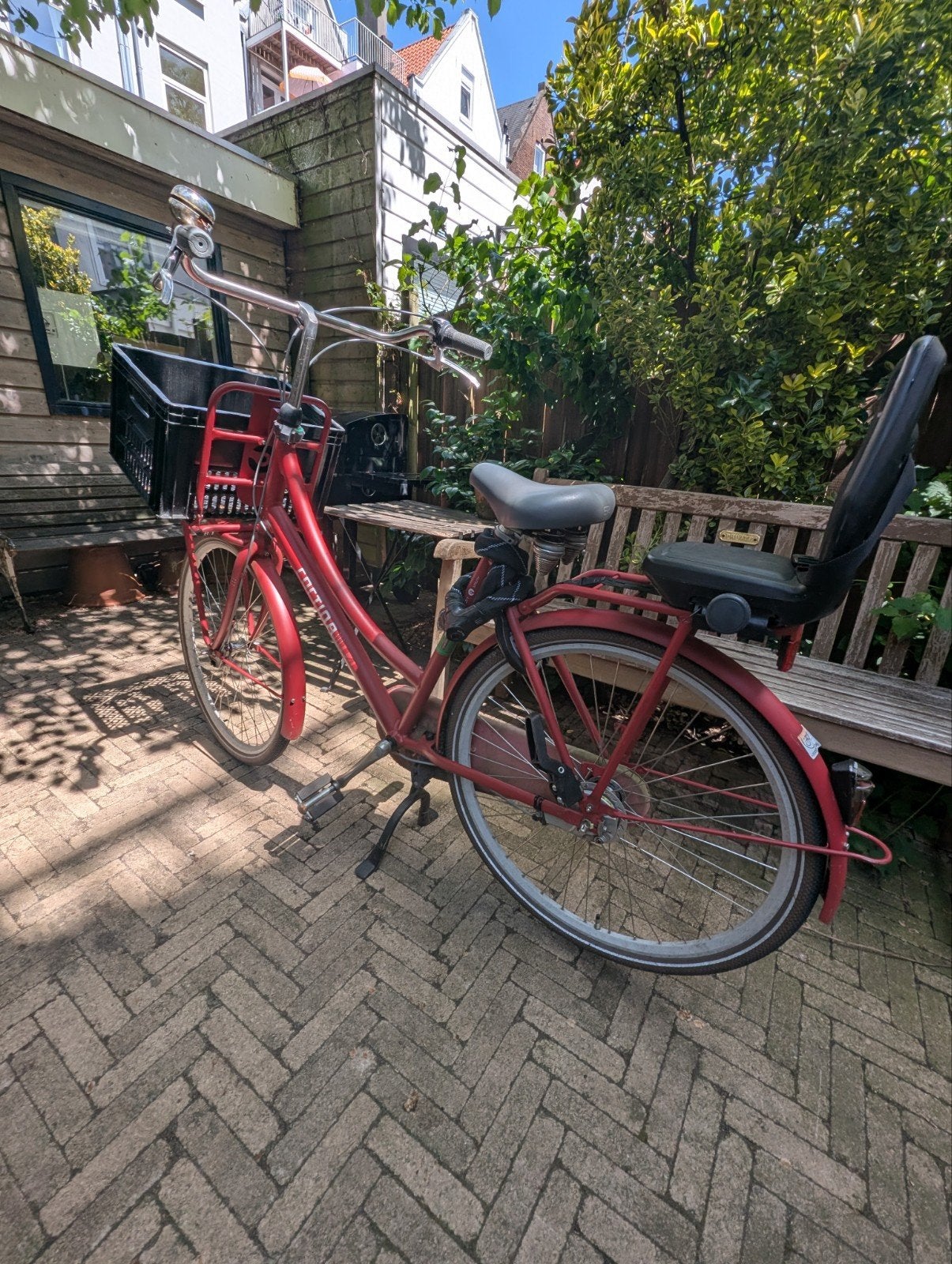 Cortina U4 Transport Rood +zitje +krat, Fietsen en Brommers, Ophalen, Cortina U4 Transport, Versnellingen, 56 cm of meer