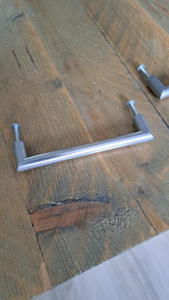 RVS keukenkast grepen 128mm, Ophalen, Minder dan 50 cm, Zo goed als nieuw, Minder dan 25 cm