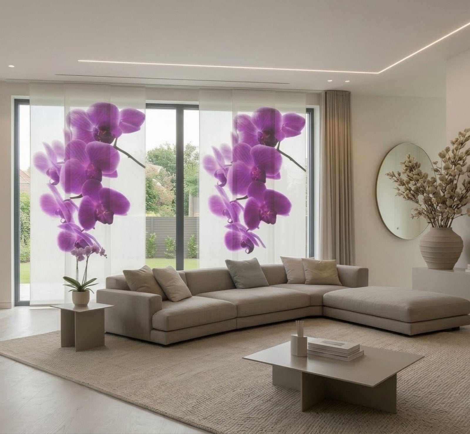 NIEUW IN VERPAKKING: IKEA EMELINA Paneelgordijnen Orchidee, Wit, 300 cm, Ophalen of Verzenden, Lichtdoorlatend