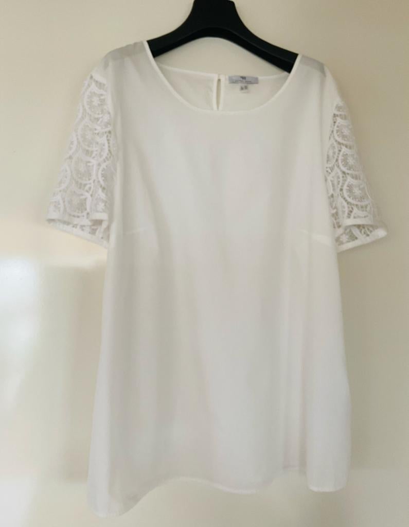 PRACHTIGE WITTE BLOUSE PETER HAHN (NIEUW), Kleding | Dames, T-shirts, Nieuw, Maat 46/48 (XL) of groter, Wit, Korte mouw, Verzenden