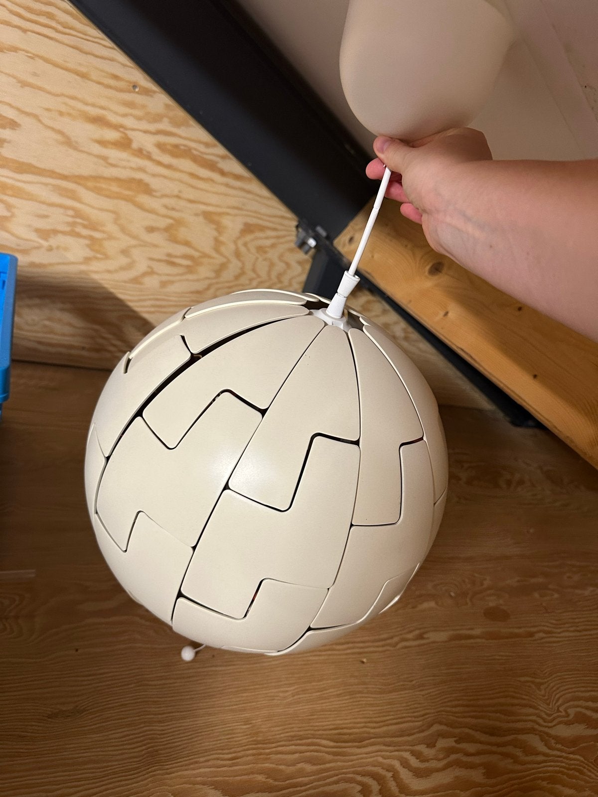 IKEA PS 2014 Hanglamp - Wit, Bolvormig Design, Ophalen of Verzenden, Gebruikt, Kunststof, E27 (groot)