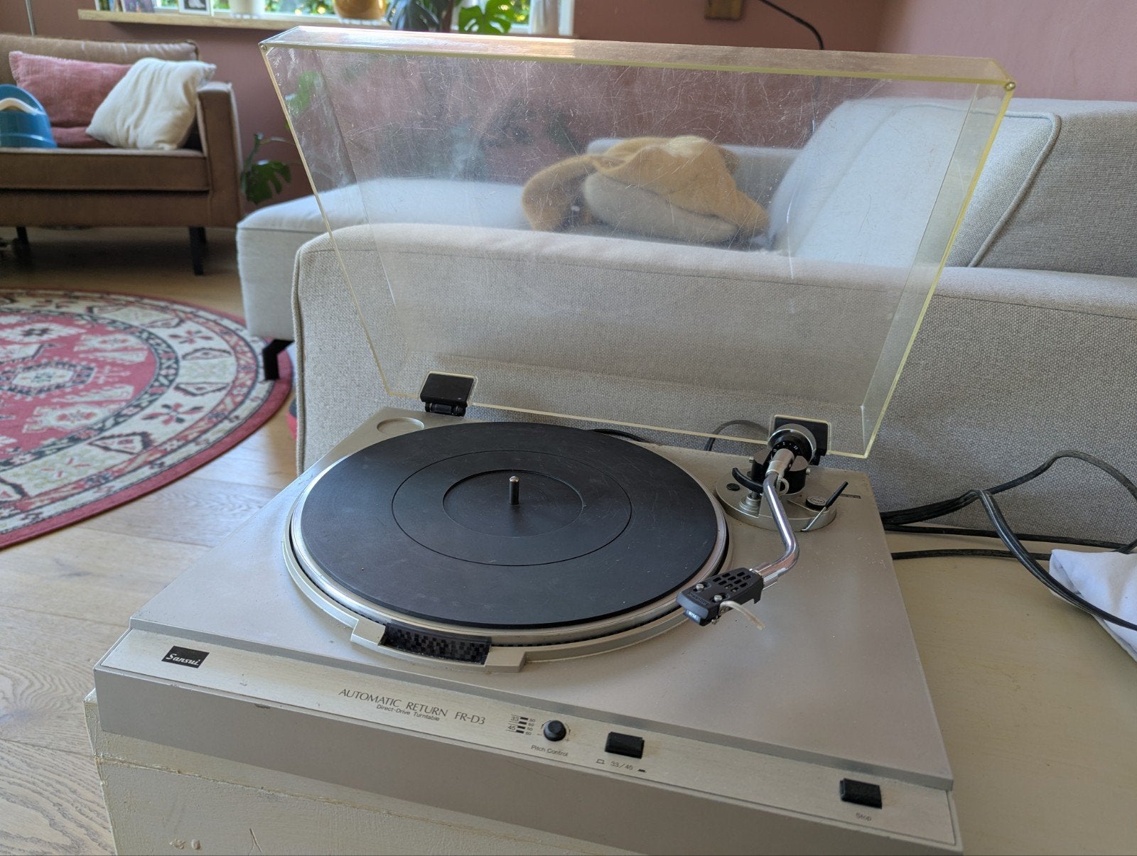 Sansui FR-D3 Direct-Drive Platenspeler / LP speler, Gebruikt, Automatisch, Platenspeler, Ophalen