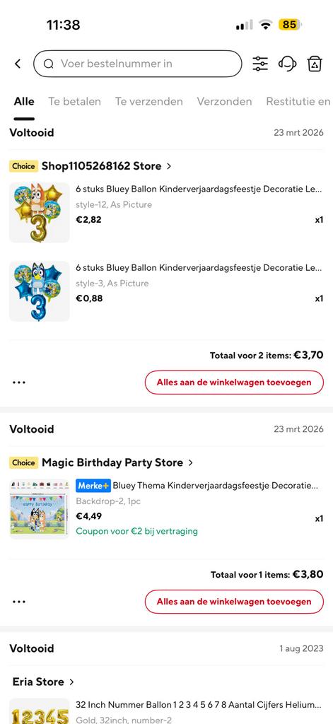 Bluey verjaardag versiering, Ophalen, Nieuw, Versiering, Verjaardag