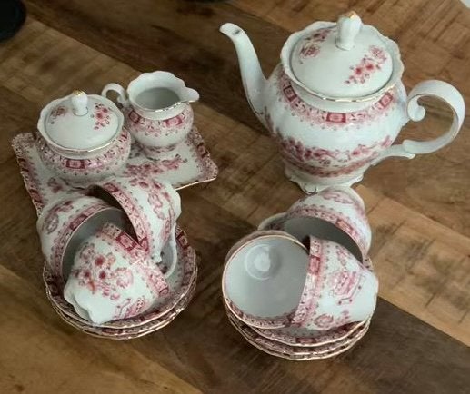 Vintage Seltmann Weiden Bavaria theeservies – Theresia Rood, Antiek en Kunst, Ophalen