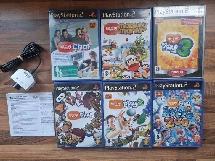 Setje EyeToy games | Met Eyetoy Camera | Bundelprijs, Spelcomputers en Games, Games | Sony PlayStation 2, Ophalen of Verzenden