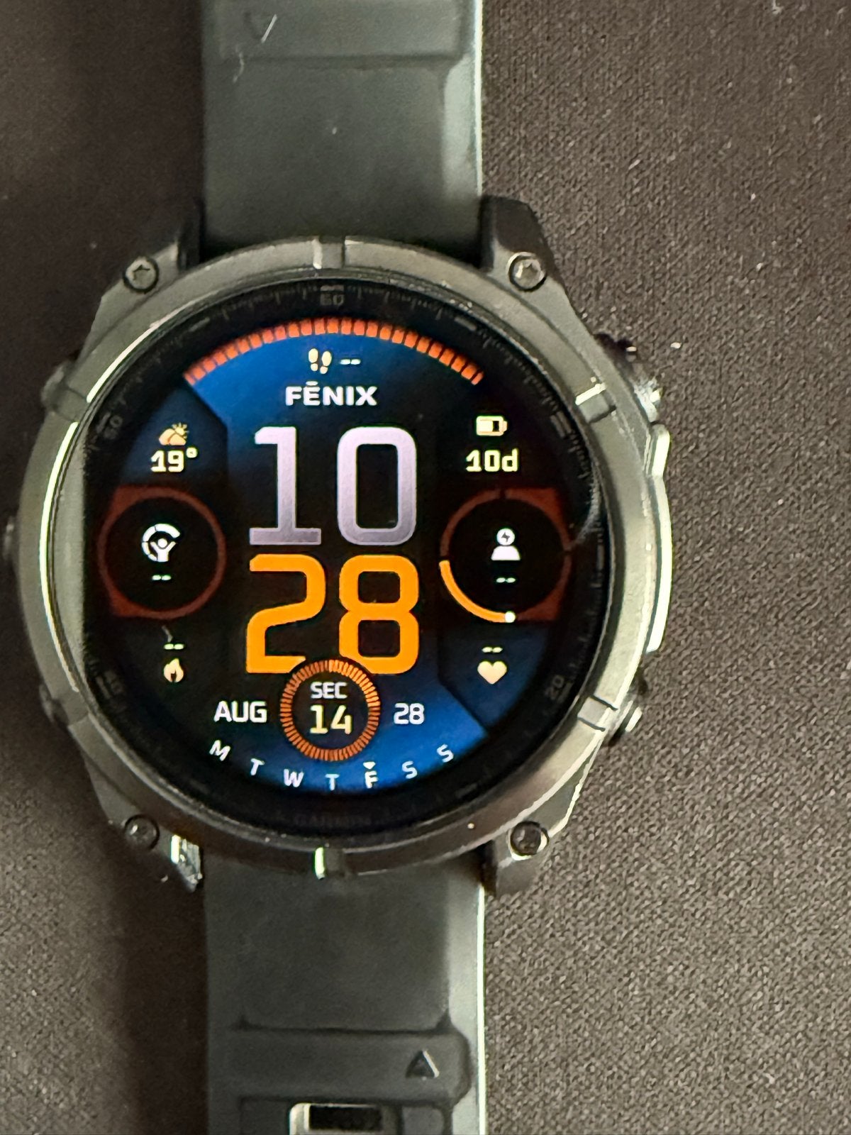 Garmin Fenix 8 - 47 mm AMOLED, Sapphire, Carbon grijs, Ophalen, Zo goed als nieuw, Grijs