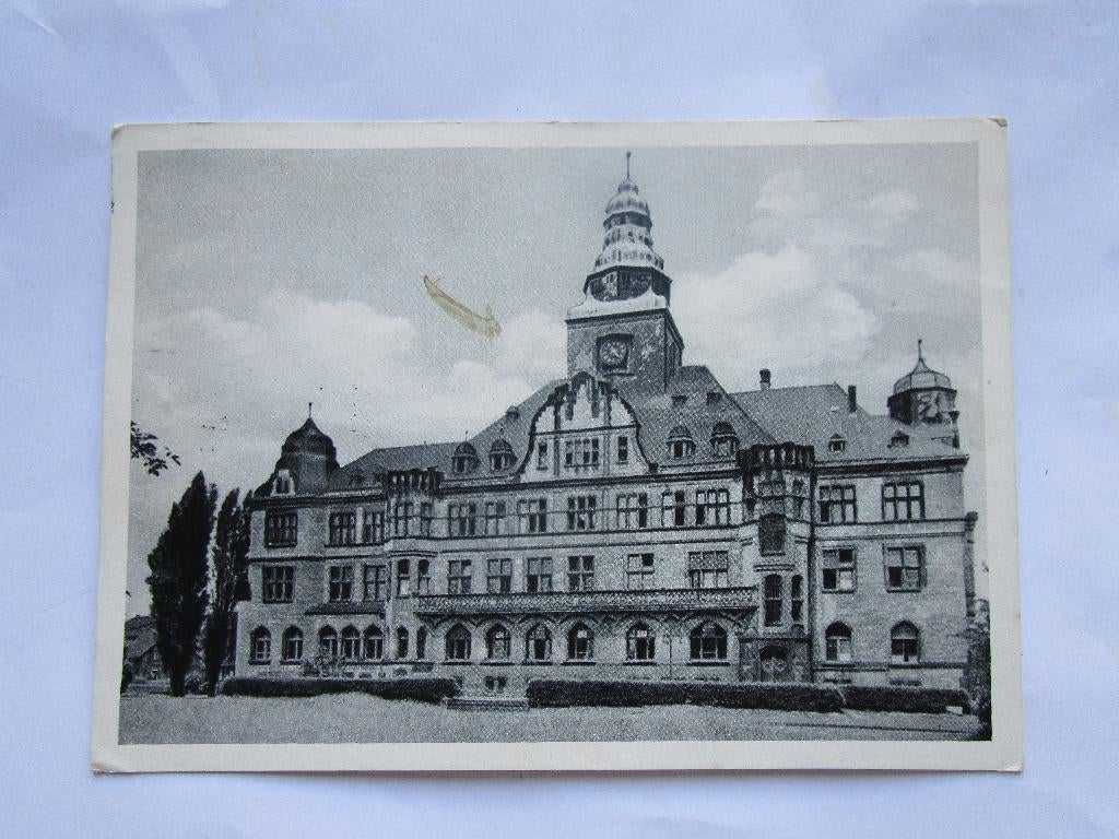 Ansichtkaart Recklinghausen - Rathaus uitg Ludwig Simon 1954, Verzenden, 1940 tot 1960, Gelopen, Duitsland