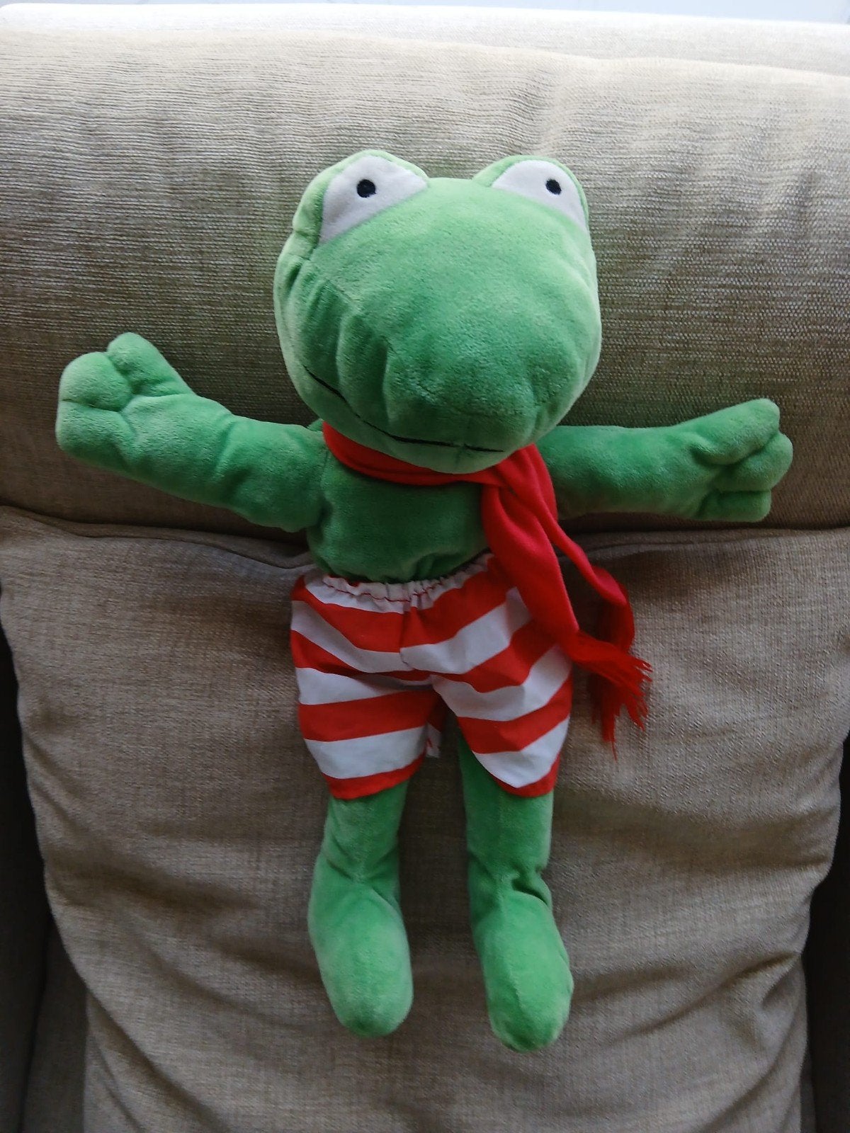 Kikker knuffel Max Velthuijs 40 cm., Kikker, Overige karakters, Ophalen of Verzenden, Middelgroot (20 tot 80 cm)