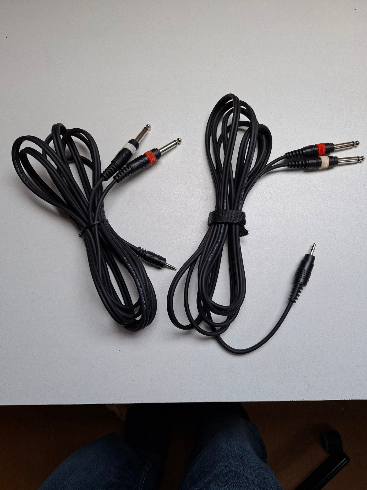 Audio kabels - 3.5mm jack naar 2x 6.35mm jack, Ophalen of Verzenden, Gebruikt, 2 tot 5 meter, Interlink-kabel