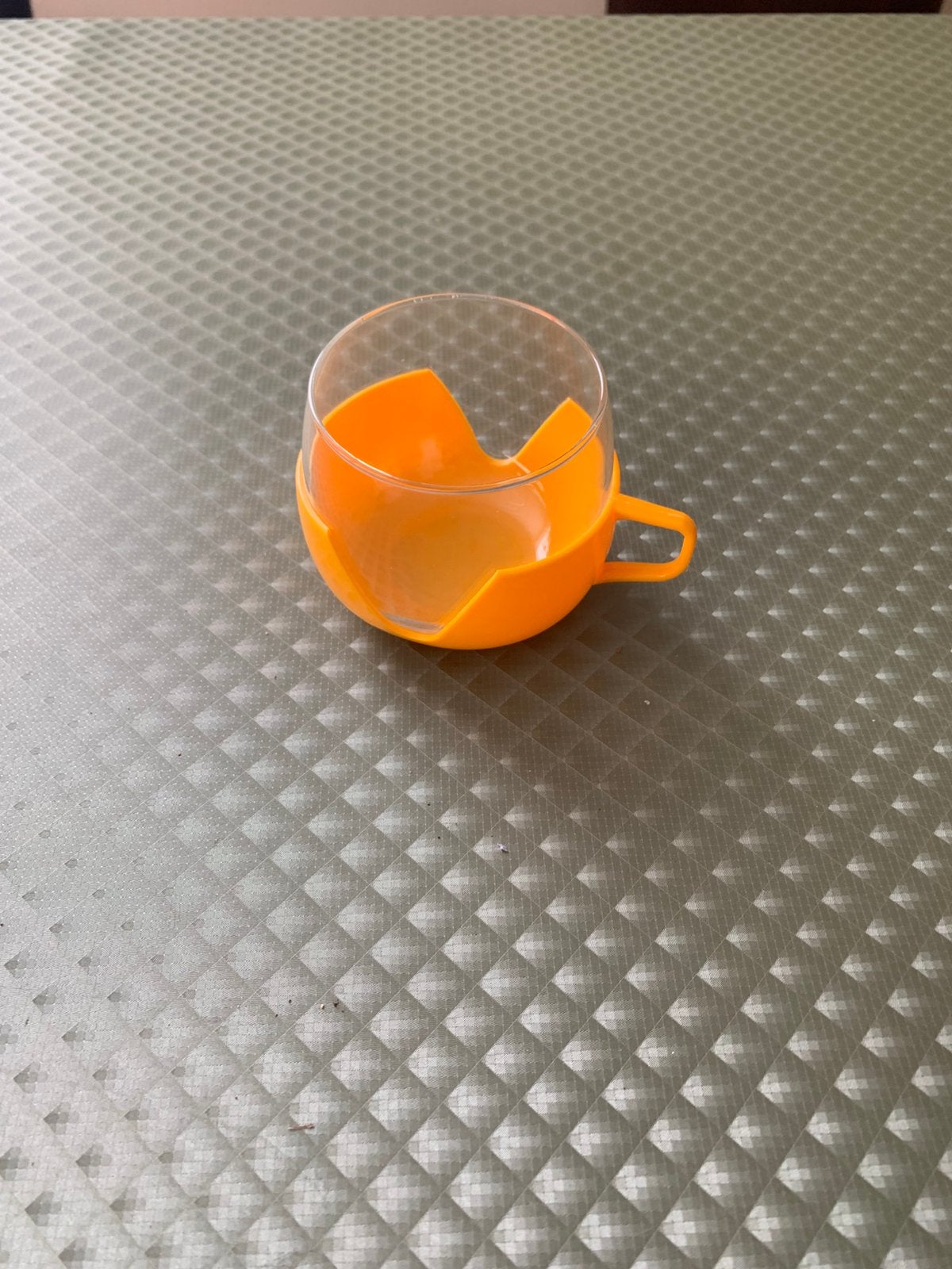 Retro theeglas en eierdopjes, Ophalen of Verzenden, Huis en Inrichting