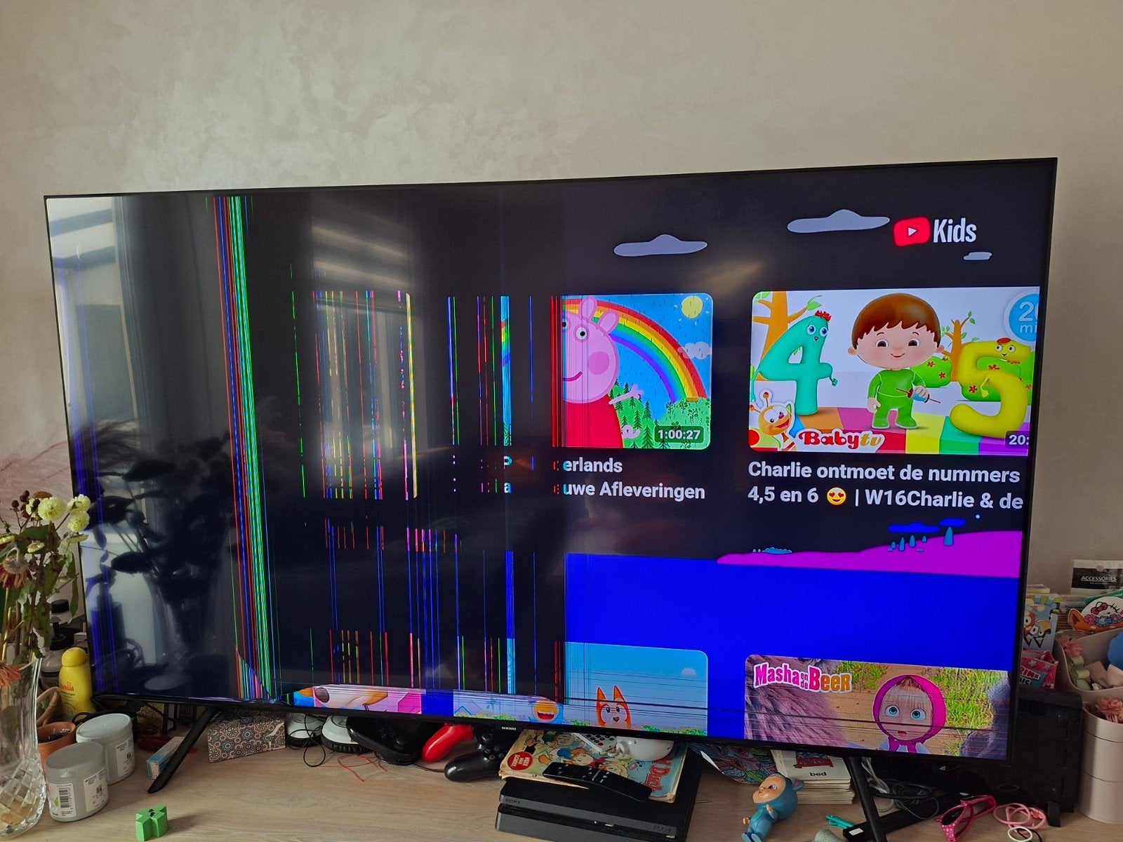Samsung QE65Q70R QLED TV - Defect voor onderdelen, QLED, Ophalen of Verzenden, Samsung, 4k (UHD)