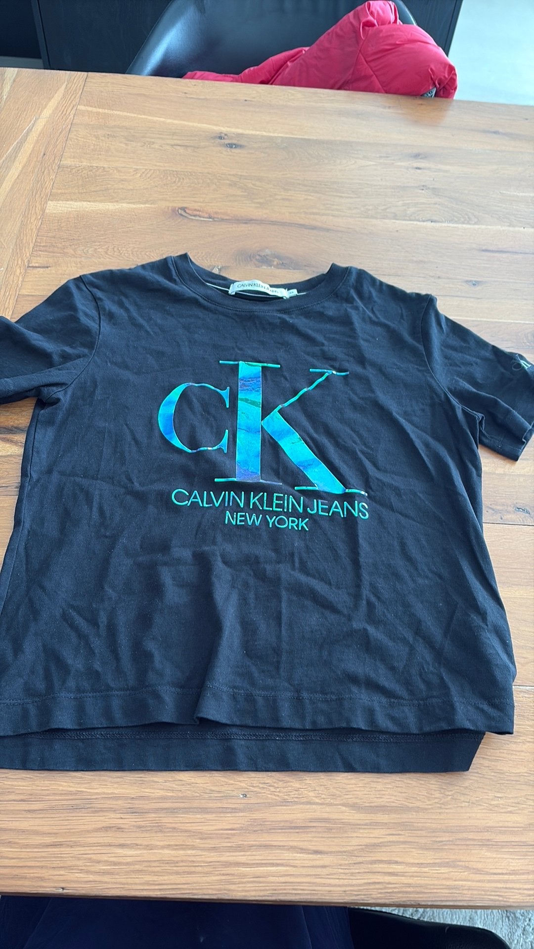 Calvin Klein shirt, Zwart, Ophalen of Verzenden, Zo goed als nieuw, Korte mouw