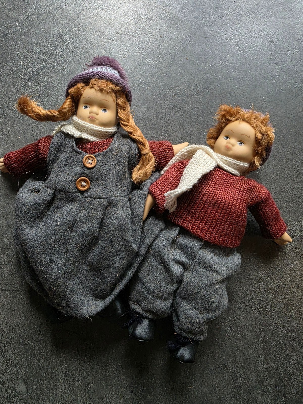Vintage Noorse winterpoppen Jongen & Meisje, Ophalen of Verzenden