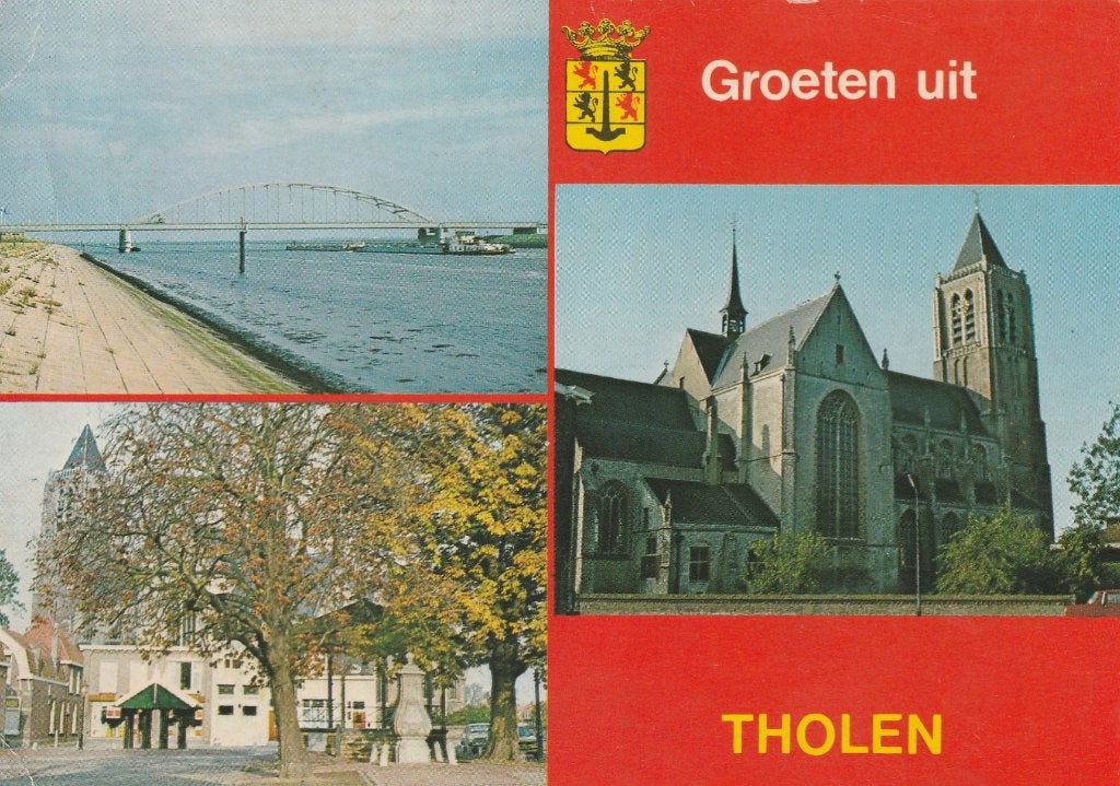 THOLEN Brug Schelde Rijn Kanaal Markt Kerk Groeten, Verzamelen, Verzenden, 1960 tot 1980, Gelopen, Zeeland