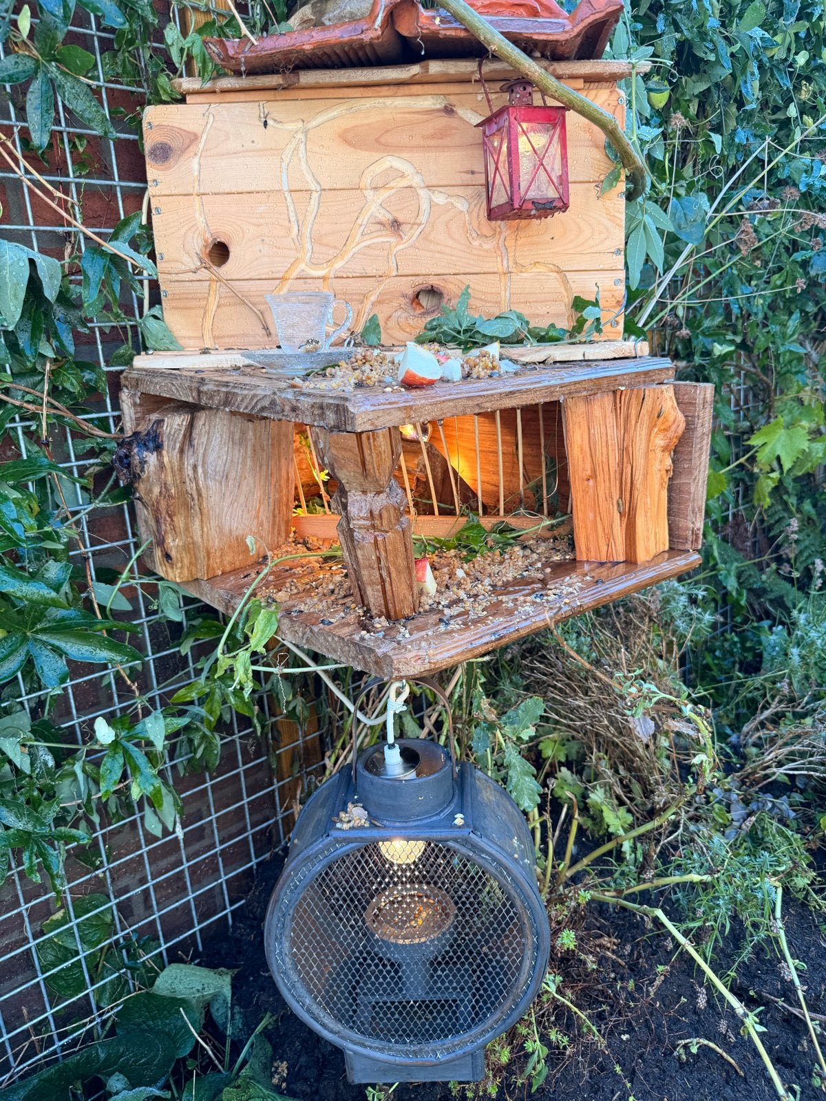 Mooie op maat gemaakte voerplank / nestkast kleine vogels, Ophalen, Nieuw