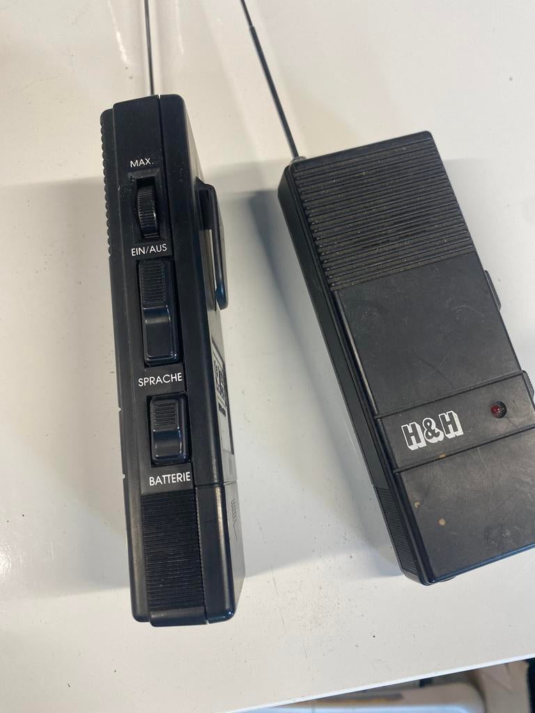 Set walkie talkie h & h walkietalkie microphone communicatie, Ophalen of Verzenden, Zo goed als nieuw