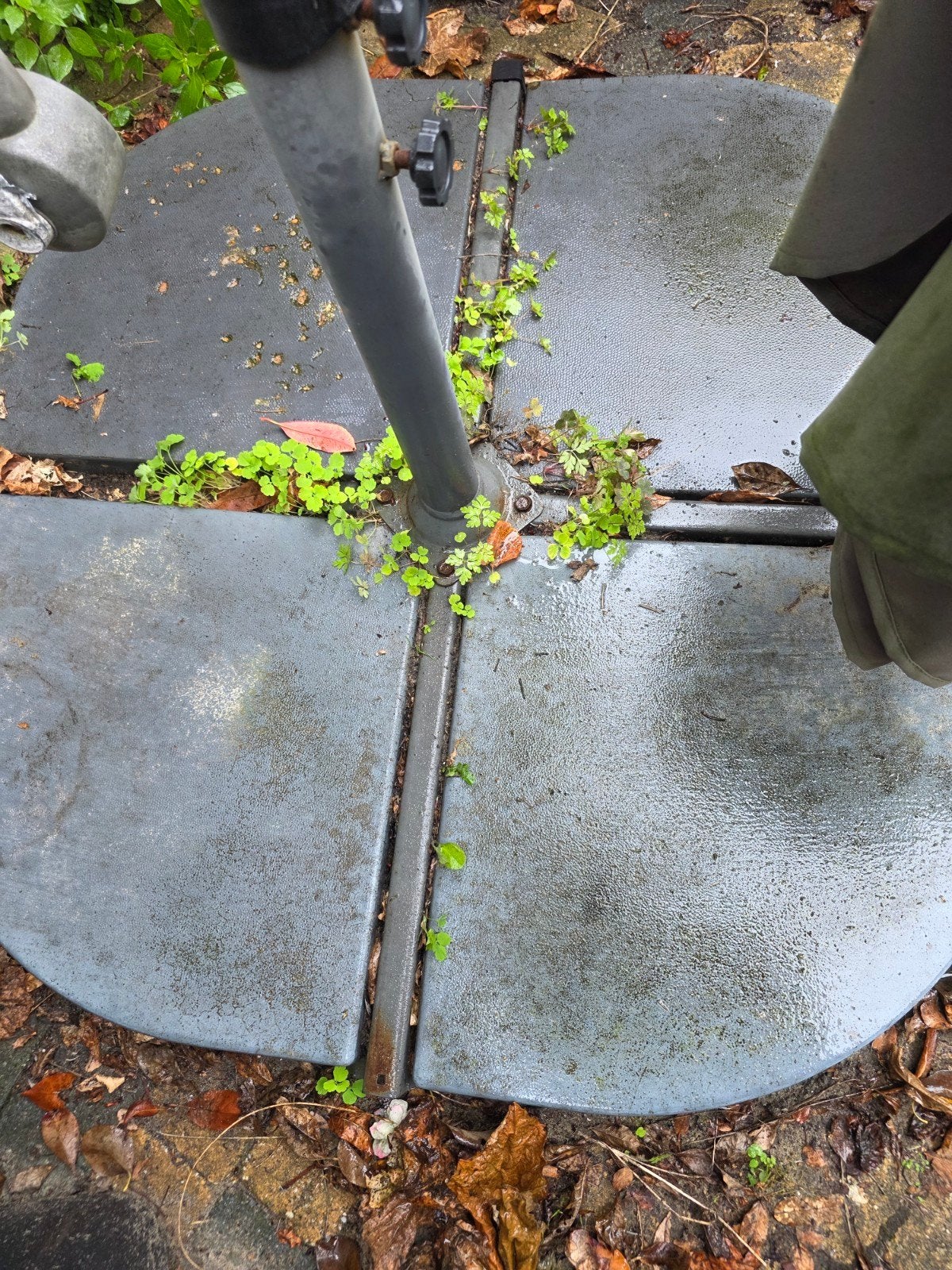 Parasolvoet met tegels - Stevige basis voor uw parasol, Ophalen, Gebruikt, Minder dan 1 meter, Parasolvoet
