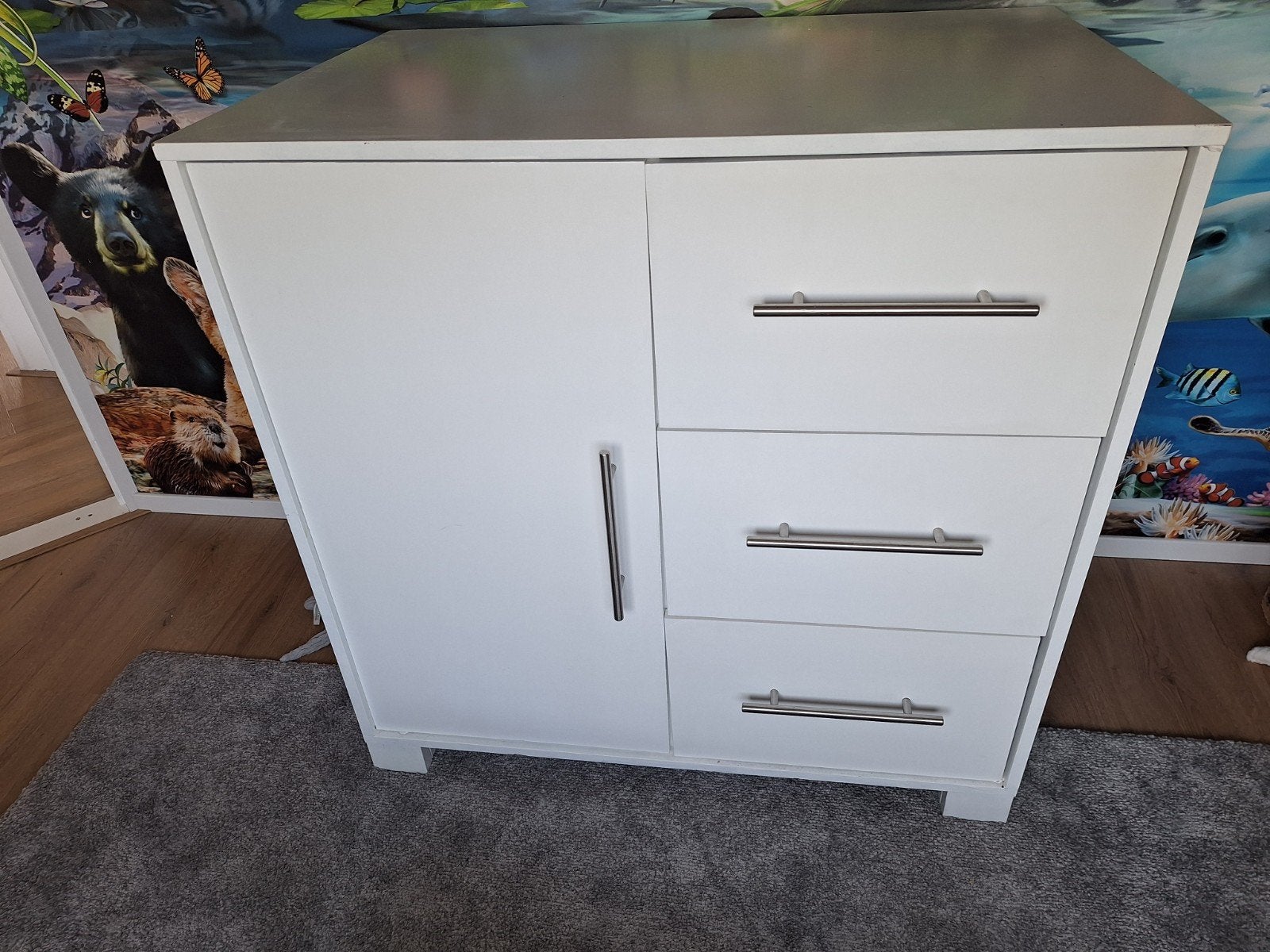 Commode/kastje met 3 lades en 2 planken - Gebruikt, Ophalen, Gebruikt, 50 tot 100 cm, 3 of 4 laden