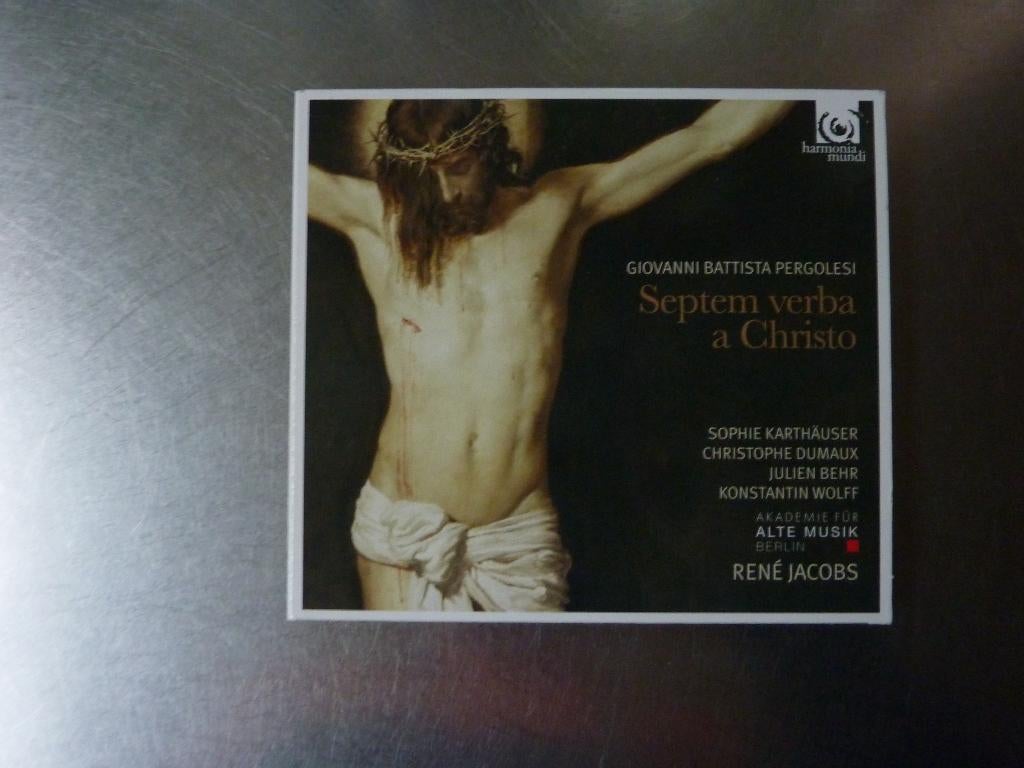 Pergolesi Septem Verba A Christo - Karthäuser, René Jacobs, Ophalen of Verzenden, Barok, Zo goed als nieuw, Overige typen