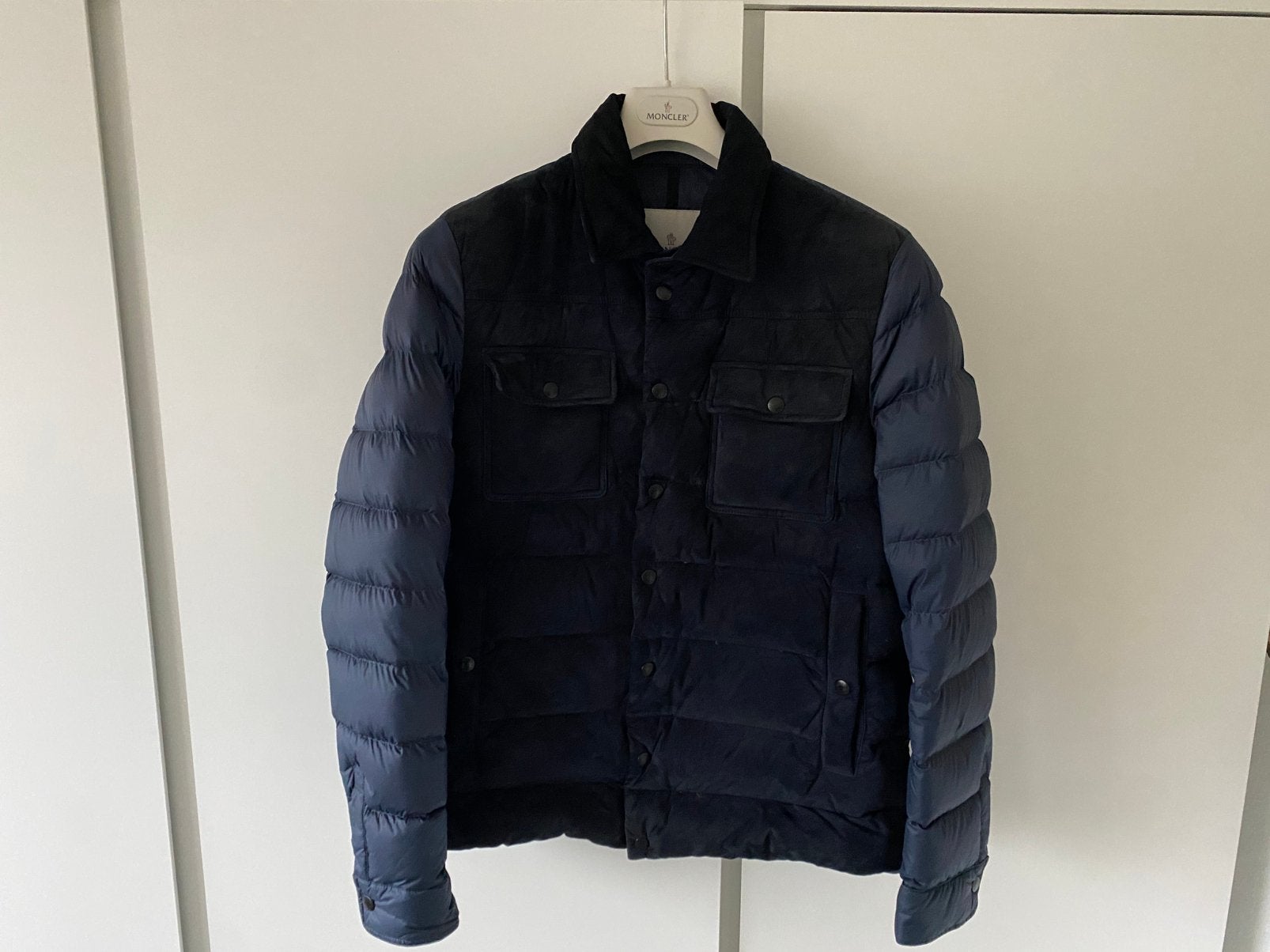Moncler Nourry Giubbotto Size 3 Navy Blue, ., Nieuw, ., .