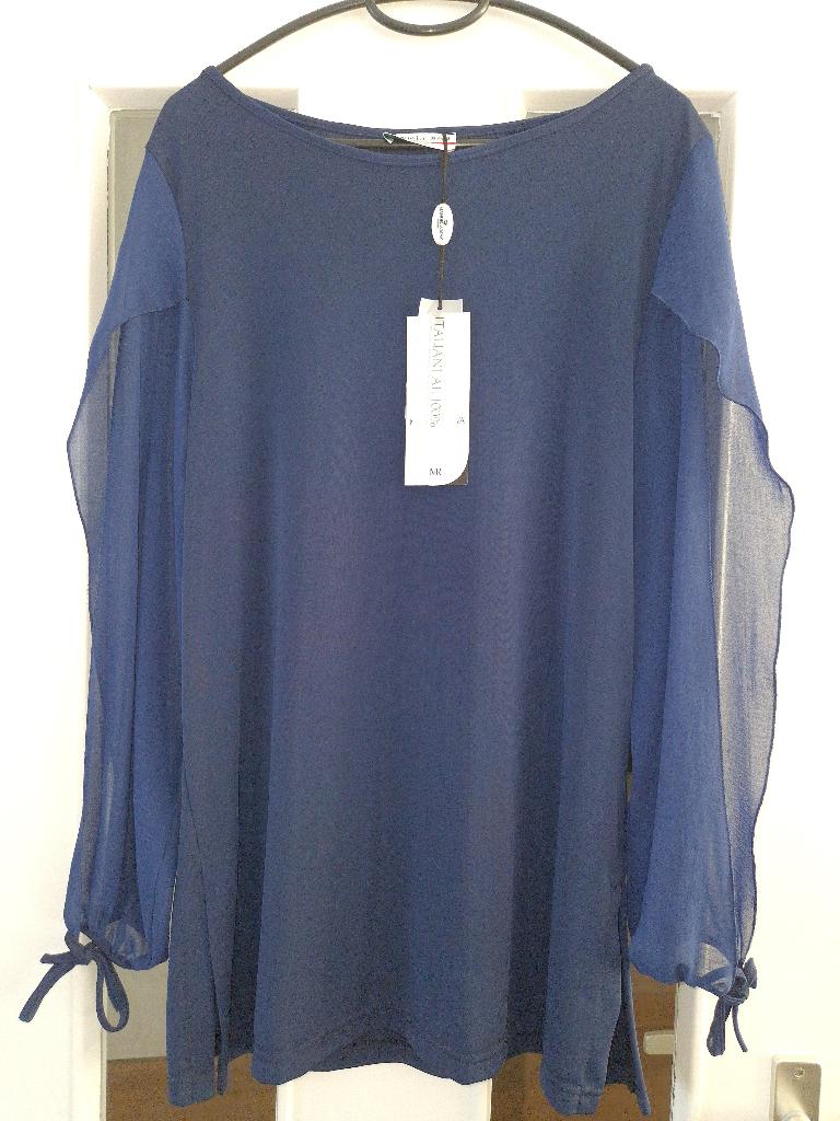 Nieuw! Manuela Riva blouse, maat XXL, Kleding | Dames, Blauw, Maat 46/48 (XL) of groter, Nieuw, Ophalen of Verzenden
