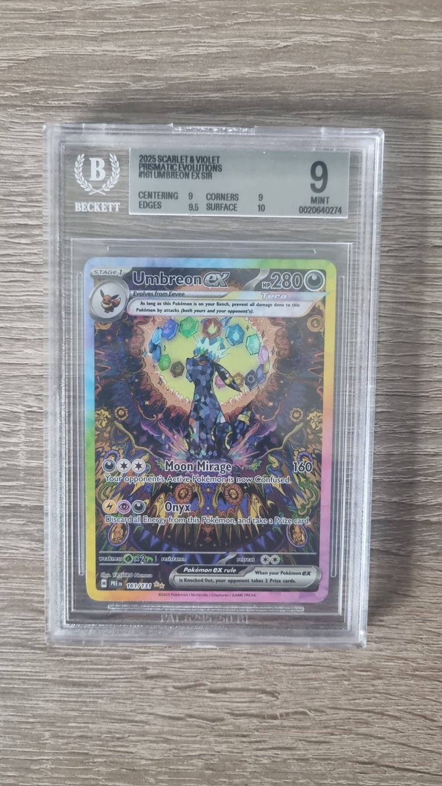 Umbreon EX 161/131 BGS 9, Ophalen of Verzenden, Nieuw, Losse kaart, Foil