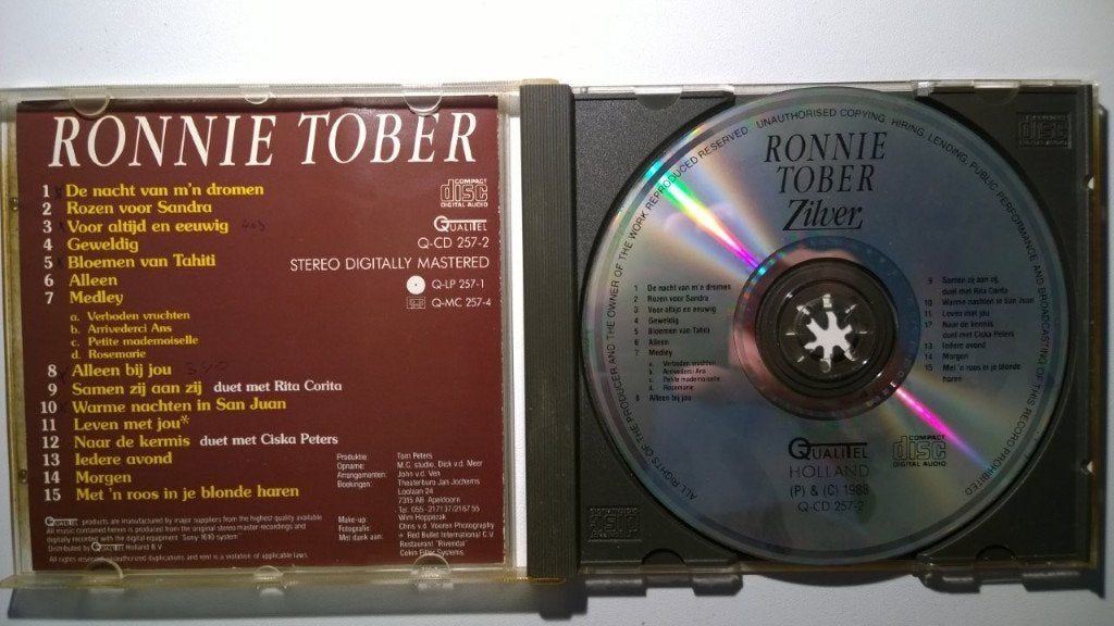Ronnie Tober - Zilver, Ophalen of Verzenden, Zo goed als nieuw, Pop